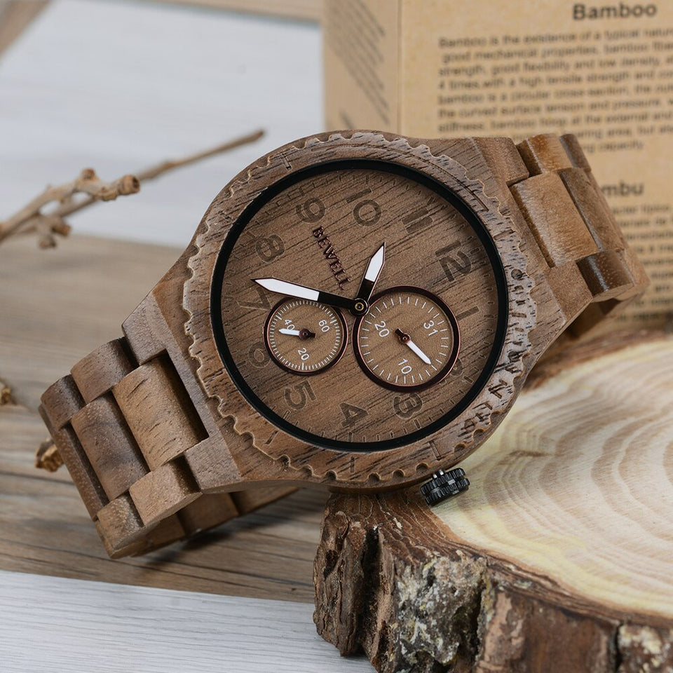 Bewell 2025 wooden watch